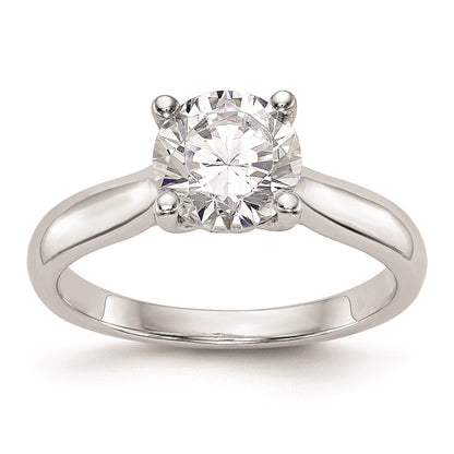 1.00ct. CZ Solid Real 14K White Gold Engagement Ring