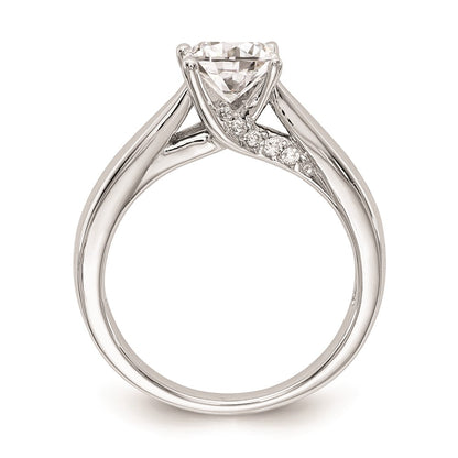 1.00ct. CZ Solid Real 14K White Gold Round Solitaire Engagement Ring Engagement Ring