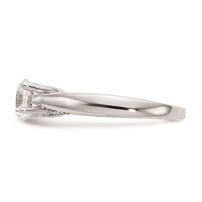 1.00ct. CZ Solid Real 14K White Gold Round Solitaire Engagement Ring Engagement Ring