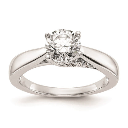 1.00ct. CZ Solid Real 14K White Gold Round Solitaire Engagement Ring Engagement Ring