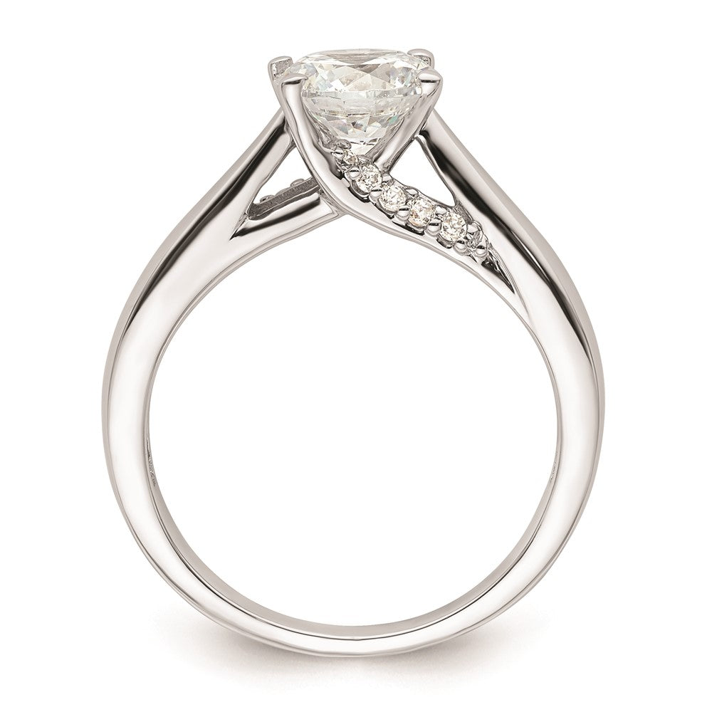1.25ct. CZ Solid Real 14K White Gold Round Solitaire Engagement Ring Engagement Ring