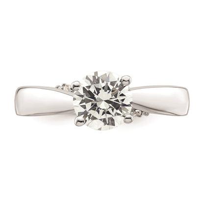 1.25ct. CZ Solid Real 14K White Gold Round Solitaire Engagement Ring Engagement Ring