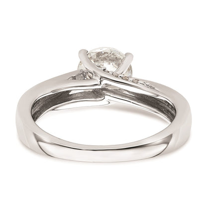 1.25ct. CZ Solid Real 14K White Gold Round Solitaire Engagement Ring Engagement Ring