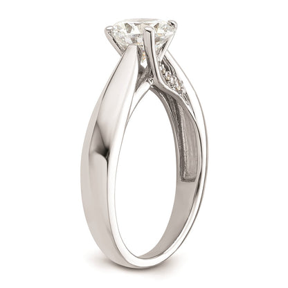 1.25ct. CZ Solid Real 14K White Gold Round Solitaire Engagement Ring Engagement Ring