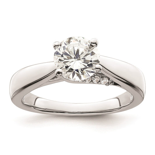1.25ct. CZ Solid Real 14K White Gold Round Solitaire Engagement Ring Engagement Ring