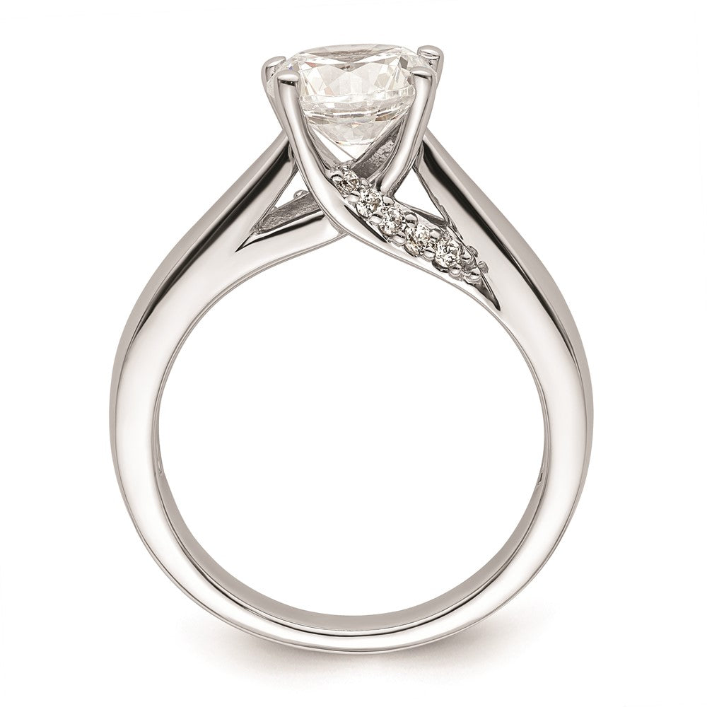 1.50ct. CZ Solid Real 14K White Gold Round Solitaire Engagement Ring Engagement Ring