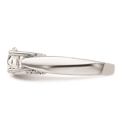 1.50ct. CZ Solid Real 14K White Gold Round Solitaire Engagement Ring Engagement Ring