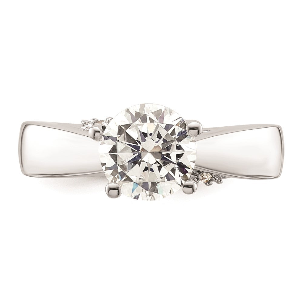 1.50ct. CZ Solid Real 14K White Gold Round Solitaire Engagement Ring Engagement Ring