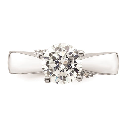 1.50ct. CZ Solid Real 14K White Gold Round Solitaire Engagement Ring Engagement Ring