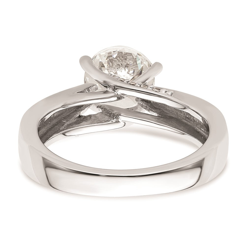 1.50ct. CZ Solid Real 14K White Gold Round Solitaire Engagement Ring Engagement Ring