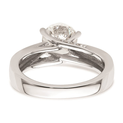 1.50ct. CZ Solid Real 14K White Gold Round Solitaire Engagement Ring Engagement Ring
