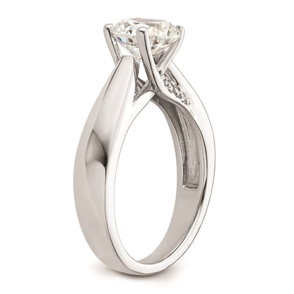 1.50ct. CZ Solid Real 14K White Gold Round Solitaire Engagement Ring Engagement Ring