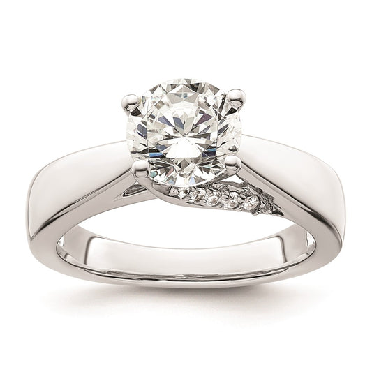 1.50ct. CZ Solid Real 14K White Gold Round Solitaire Engagement Ring Engagement Ring