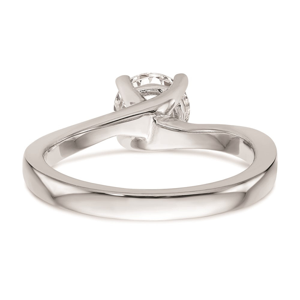 1.00ct. CZ Solid Real 14K White Gold Round Solitaire Engagement Ring Engagement Polished