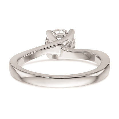 1.00ct. CZ Solid Real 14K White Gold Round Solitaire Engagement Ring Engagement Polished