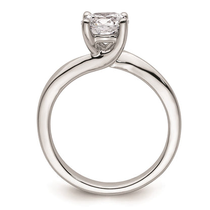 1.25ct. CZ Solid Real 14K White Gold Round Solitaire Engagement Ring Engagement Polished