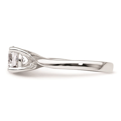 1.25ct. CZ Solid Real 14K White Gold Round Solitaire Engagement Ring Engagement Polished