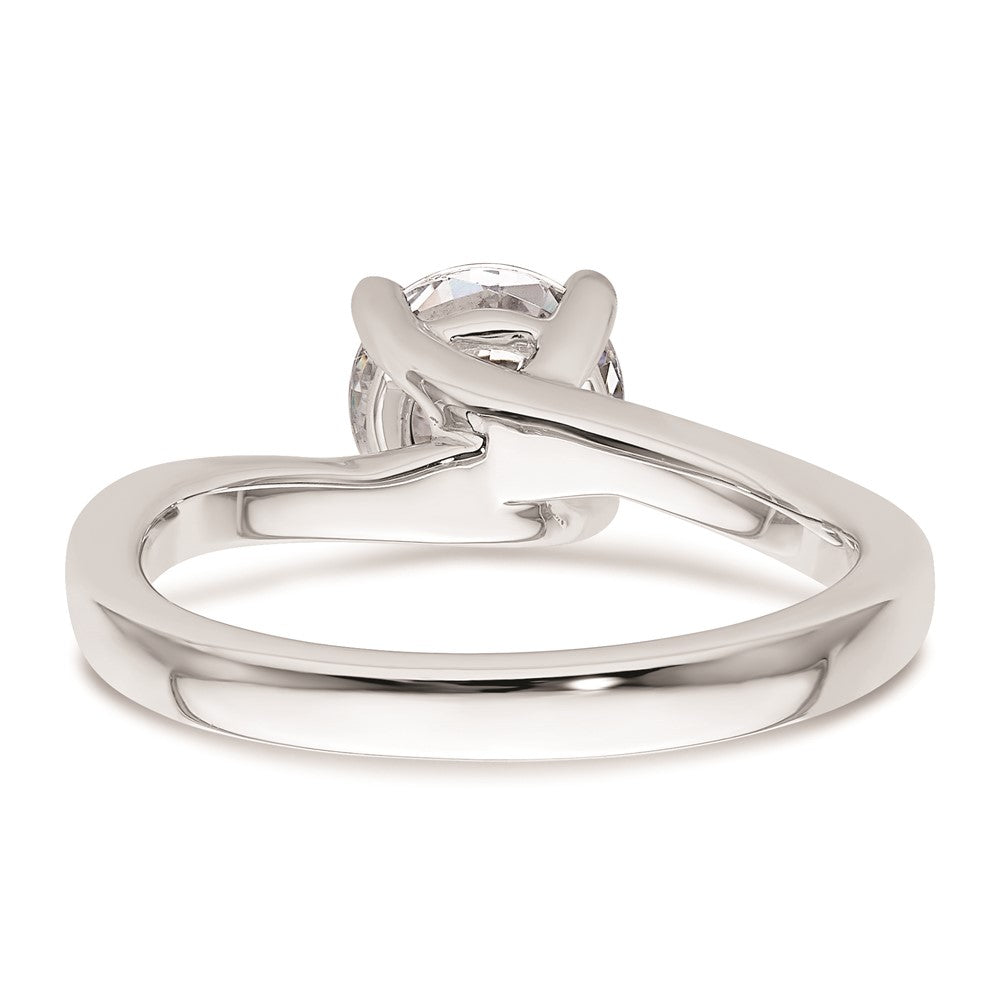 1.25ct. CZ Solid Real 14K White Gold Round Solitaire Engagement Ring Engagement Polished