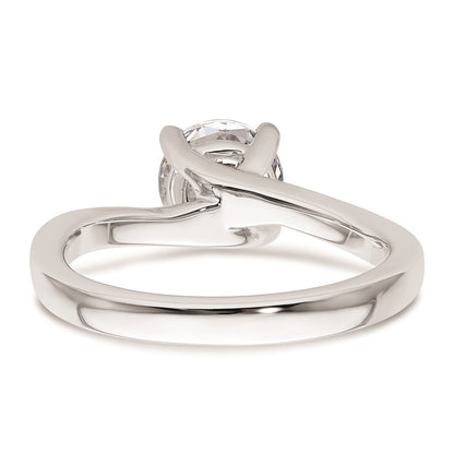 1.25ct. CZ Solid Real 14K White Gold Round Solitaire Engagement Ring Engagement Polished
