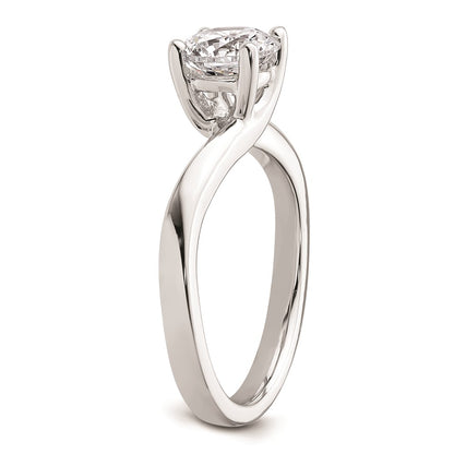 1.25ct. CZ Solid Real 14K White Gold Round Solitaire Engagement Ring Engagement Polished
