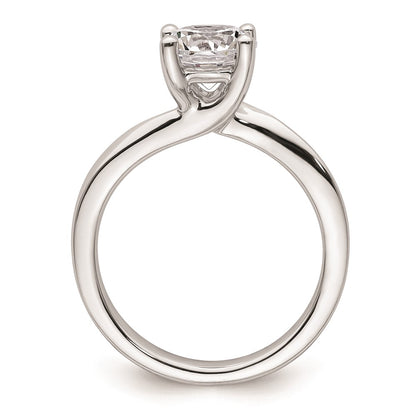 1.50ct. CZ Solid Real 14K White Gold Round Solitaire Engagement Ring Engagement Polished
