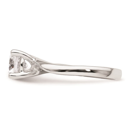 1.50ct. CZ Solid Real 14K White Gold Round Solitaire Engagement Ring Engagement Polished