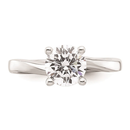 1.50ct. CZ Solid Real 14K White Gold Round Solitaire Engagement Ring Engagement Polished