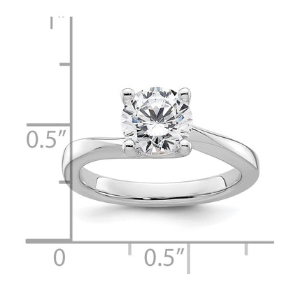 1.50ct. CZ Solid Real 14K White Gold Round Solitaire Engagement Ring Engagement Polished