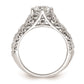 1.25ct. CZ Solid Real 14k White Gold Round Solitaire Engagement Ring