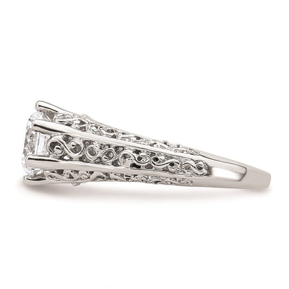 1.25ct. CZ Solid Real 14k White Gold Round Solitaire Engagement Ring