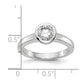 1.00ct. CZ Solid Real 14K White Gold Round Bezel Solitaire Engagement Ring