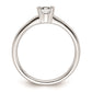 0.25ct. CZ Solid Real 14K White Gold Round Bezel Solitaire Engagement Ring