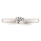0.25ct. CZ Solid Real 14K White Gold Round Bezel Solitaire Engagement Ring