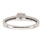 0.25ct. CZ Solid Real 14K White Gold Round Bezel Solitaire Engagement Ring