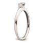 0.25ct. CZ Solid Real 14K White Gold Round Bezel Solitaire Engagement Ring