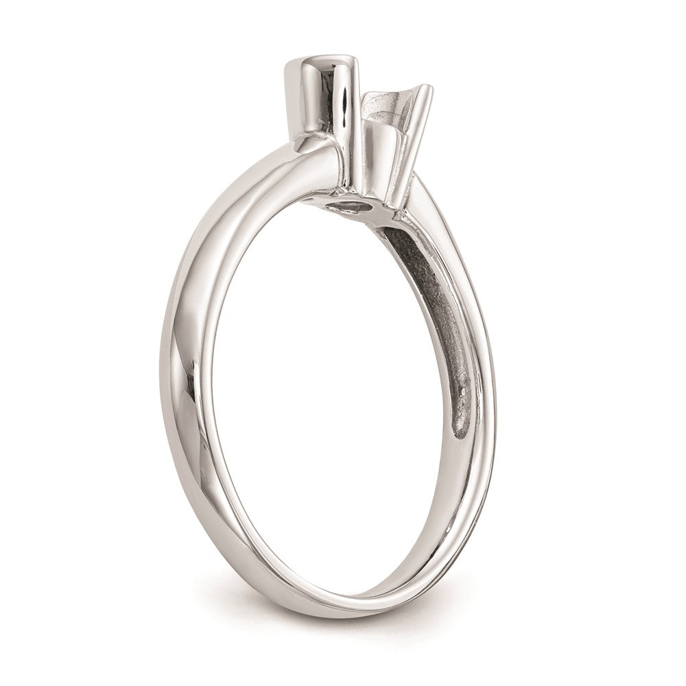 1.00ct. CZ Solid Real 14K White Gold Round Bezel Solitaire Engagement Ring