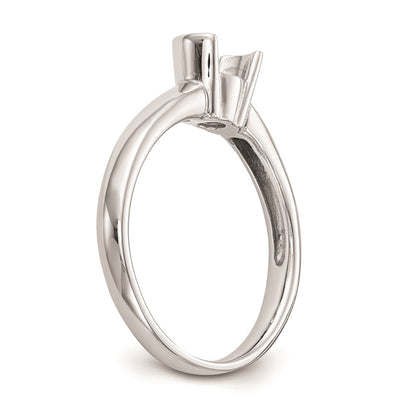 1.00ct. CZ Solid Real 14K White Gold Round Bezel Solitaire Engagement Ring