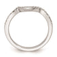 0.24ct. CZ Solid Real 14K White Gold Contoured Wedding Wedding Band Ring