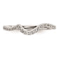 0.24ct. CZ Solid Real 14K White Gold Contoured Wedding Wedding Band Ring