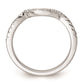 0.29ct. CZ Solid Real 14K White Gold Contoured Wedding Wedding Band Ring