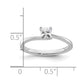 0.25ct. CZ Solid Real 14k White Gold Square Solitaire Engagement Ring