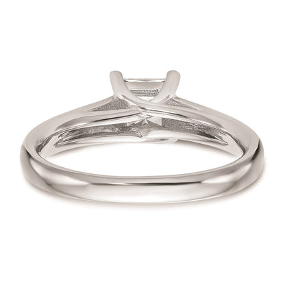 1.00ct. CZ Solid Real 14k White Gold Square Solitaire Engagement Ring