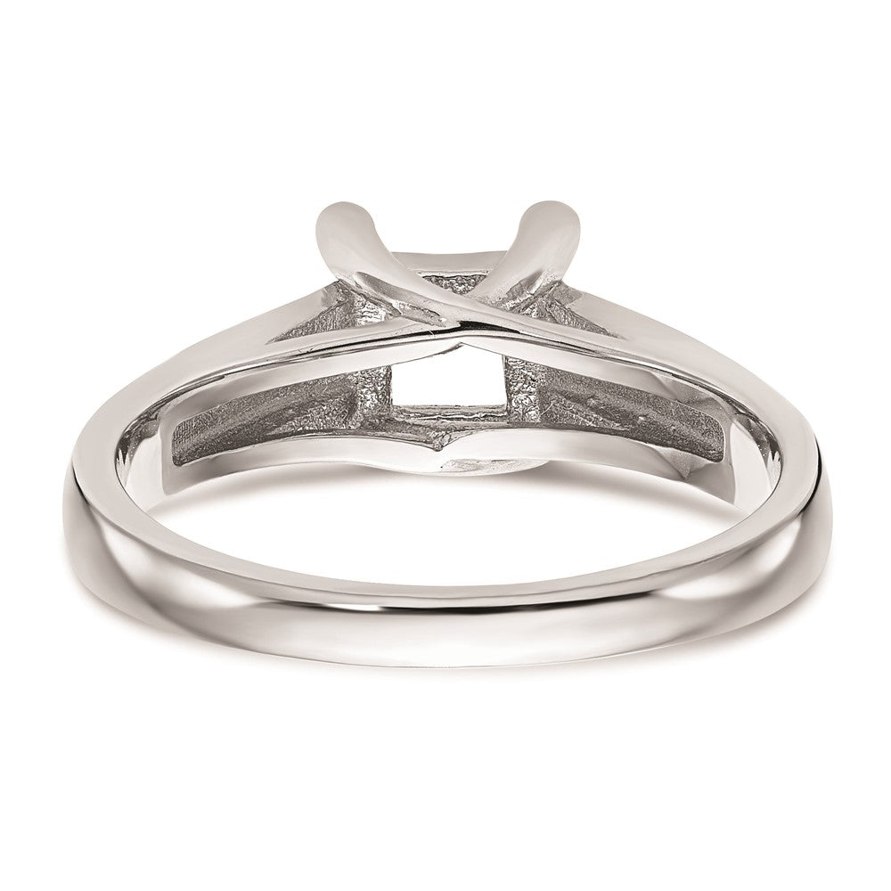 1.00ct. CZ Solid Real 14k White Gold Square Solitaire Engagement Ring