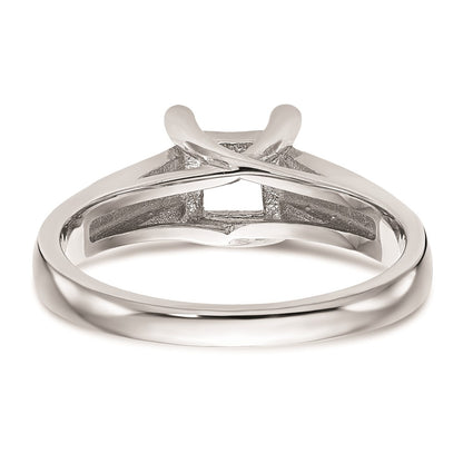 1.00ct. CZ Solid Real 14k White Gold Square Solitaire Engagement Ring