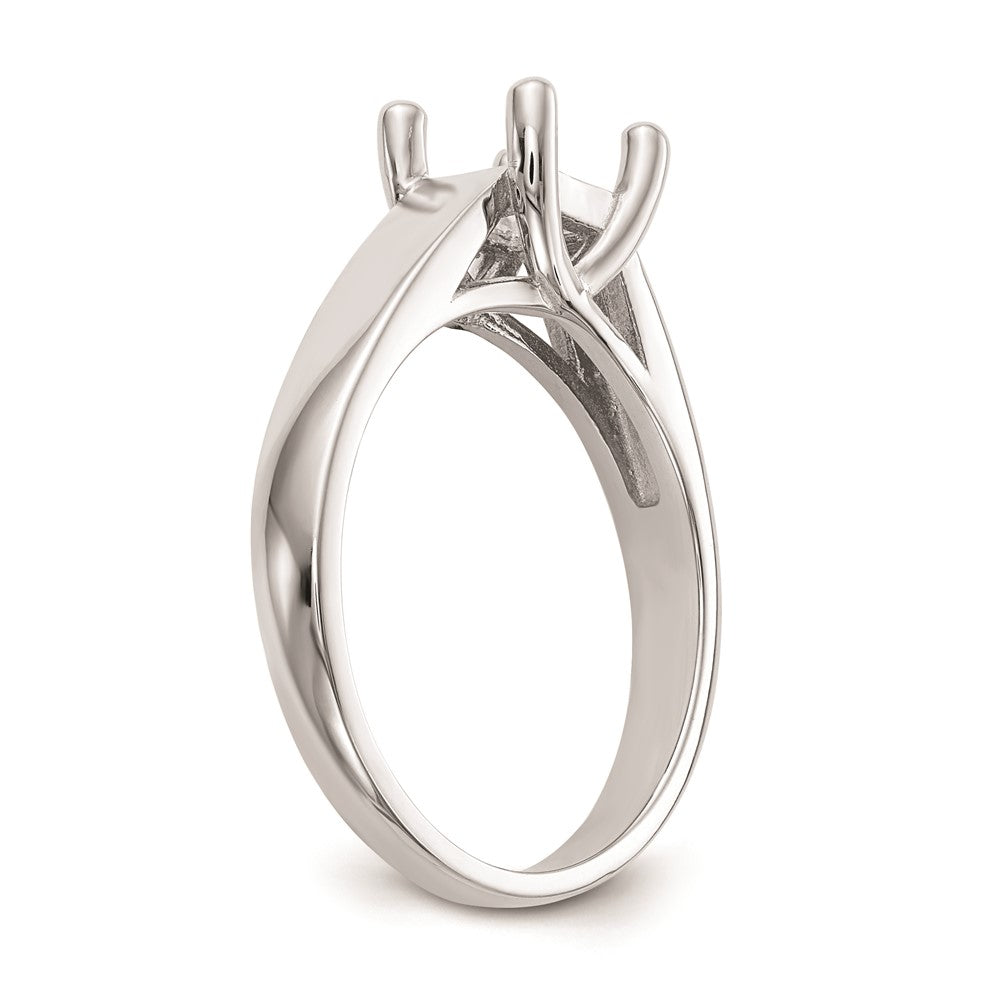 1.00ct. CZ Solid Real 14k White Gold Square Solitaire Engagement Ring