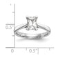 1.00ct. CZ Solid Real 14k White Gold Emerald Solitaire Engagement Ring