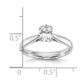 1.00ct. CZ Solid Real 14K White Gold Oval Solitaire Engagement Ring Polished Engagement Ring