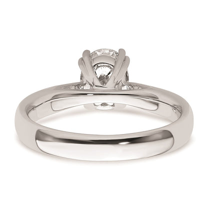 1.25ct. CZ Solid Real 14K White Gold Oval Solitaire Engagement Ring Polished Engagement Ring