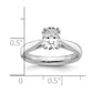 1.25ct. CZ Solid Real 14K White Gold Oval Solitaire Engagement Ring Polished Engagement Ring