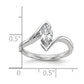 1.00ct. CZ Solid Real 14k White Gold Marquise Bezel Solitaire Engagement Ring